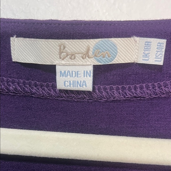 Boden Deep Purple Dress Size 14 PTP 20”-21” EUC - Picture 4 of 7